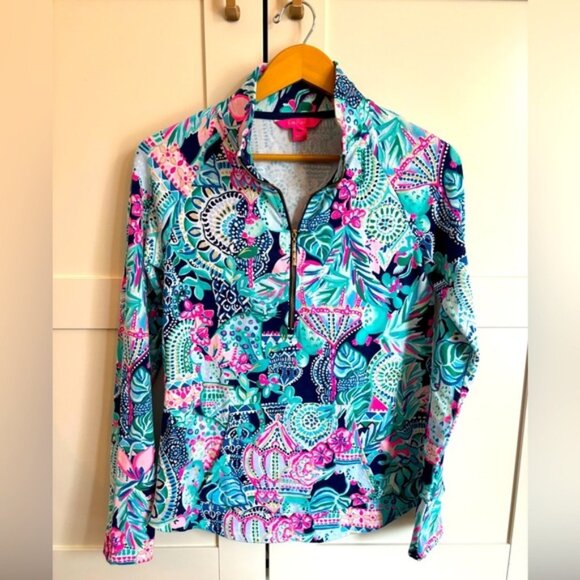 LILLY PULITZER Popover Lookin Sharp Size XS Resortwear Preppy Beach - Picture 1 of 6